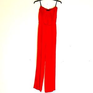 Red Iris Sheer Red Jumpsuit